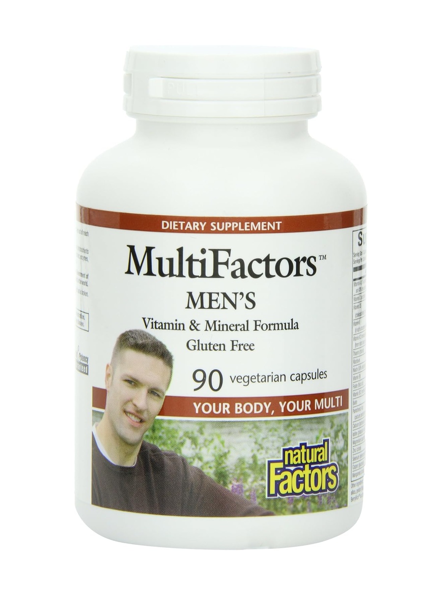 MultiFactors Mens Vitamin  Mineral Formula, Gluten Free | Immune Support | 90 Vegetarian Capsules