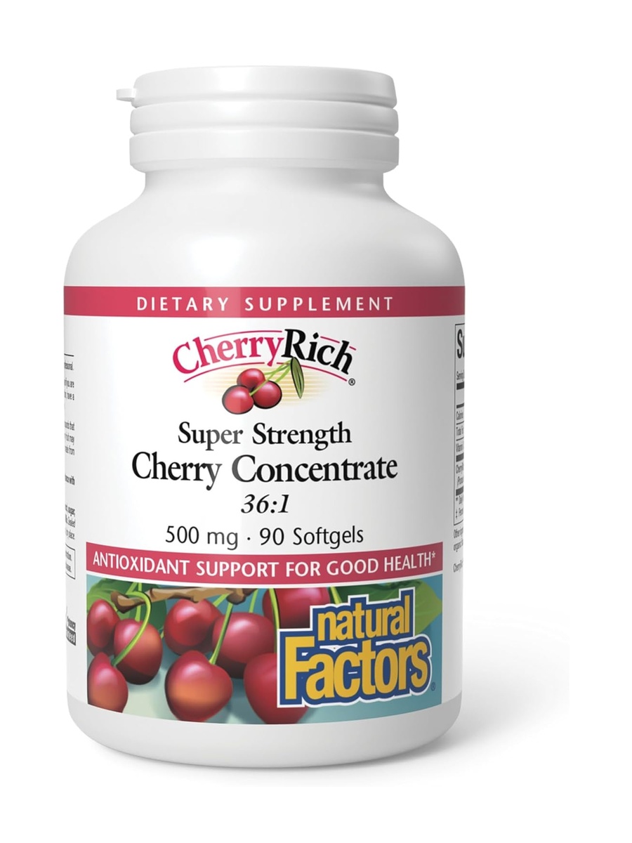 Cherry Rich Super Strength Softgels | Antioxidant | Cherry Concentrate 36:1 500 mg |  90 Softgels