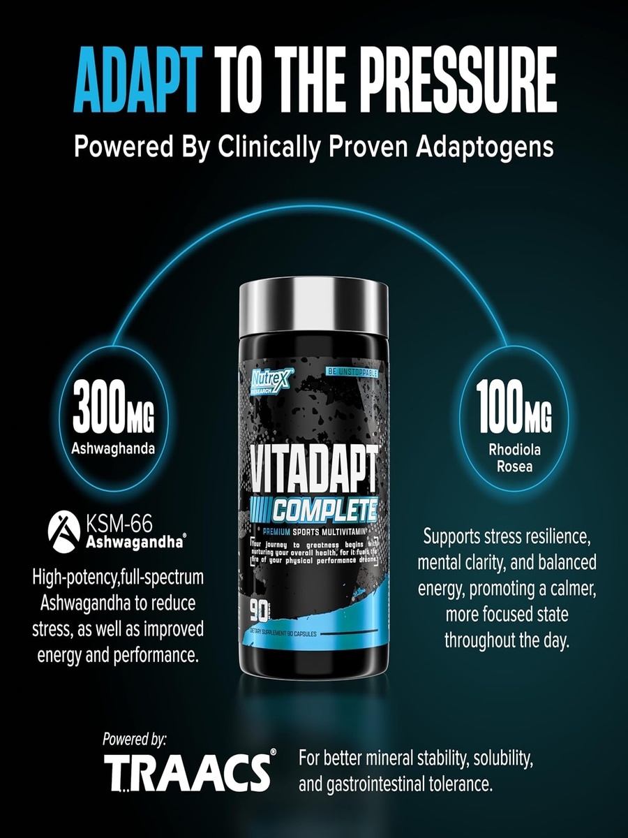 Vitadapt Complete Sports Multivitamin for Men | Unflavored | Immune Support | 90 Capsules