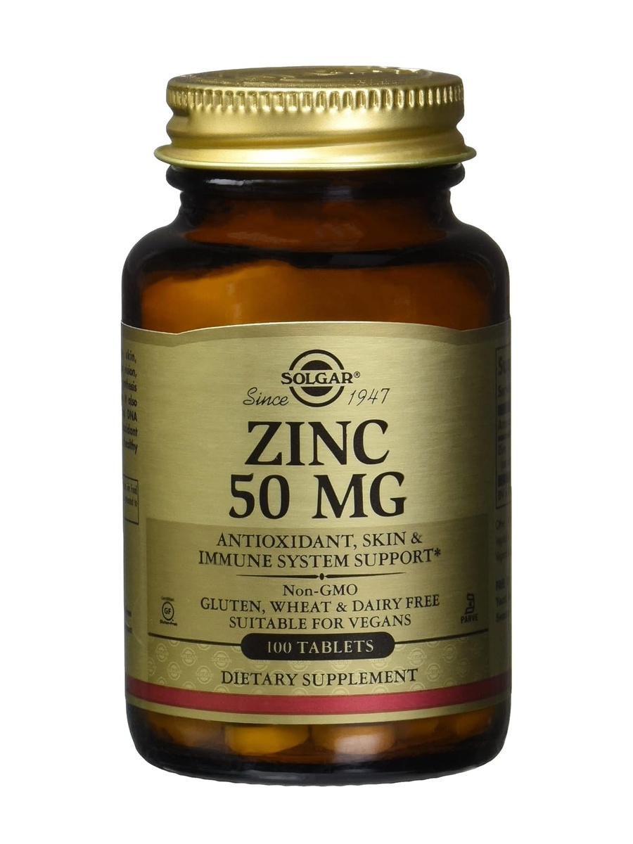 Zinc Tablets for Healthy Skin/Immune System and Antioxidant Support (50mg | Unflavored | Immune Support | Zinc |  100 Tablets