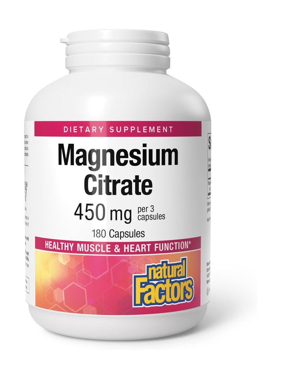 Magnesium Citrate 150 mg Capsules | Unflavored | Cardiovascular Health | 180 Capsules