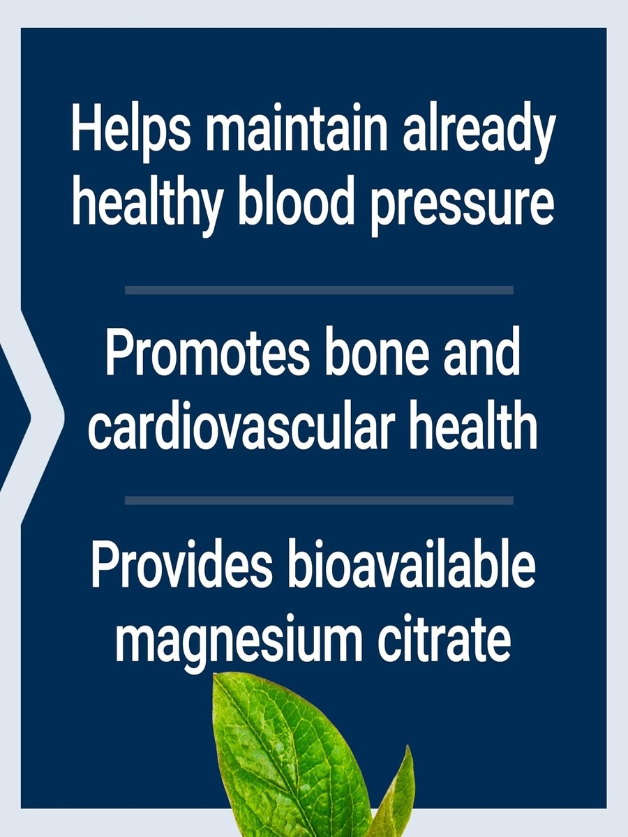 Magnesium Citrate 100 mg | Cardiovascular Health |  100 Vegetarian Capsules