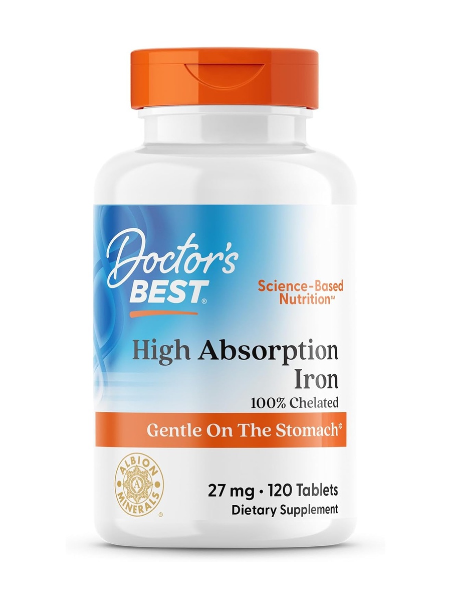 High Absorption Iron with Ferrochel® 27 mg | Red Blood Cell Formation & Immune Support | 120 Tablets