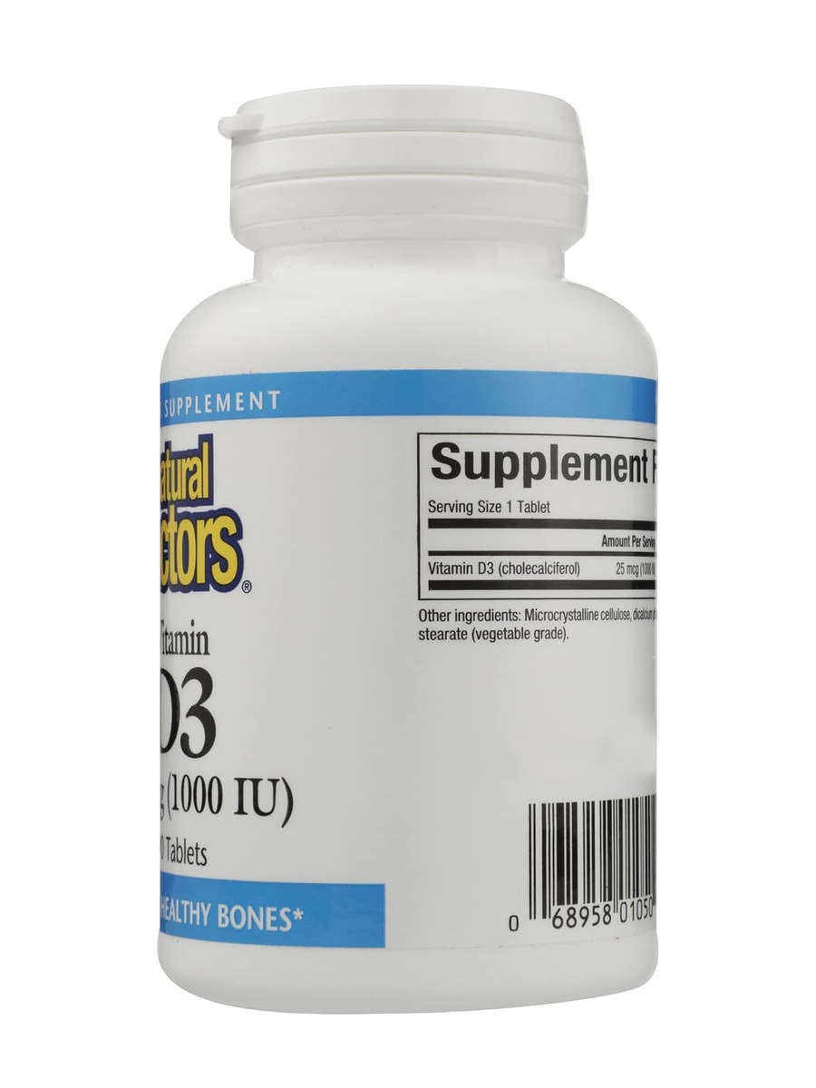 Vitamin D3 1000 IU | Unflavored | Immune Support, Healthy Bones | Calcium |  90 Tablets