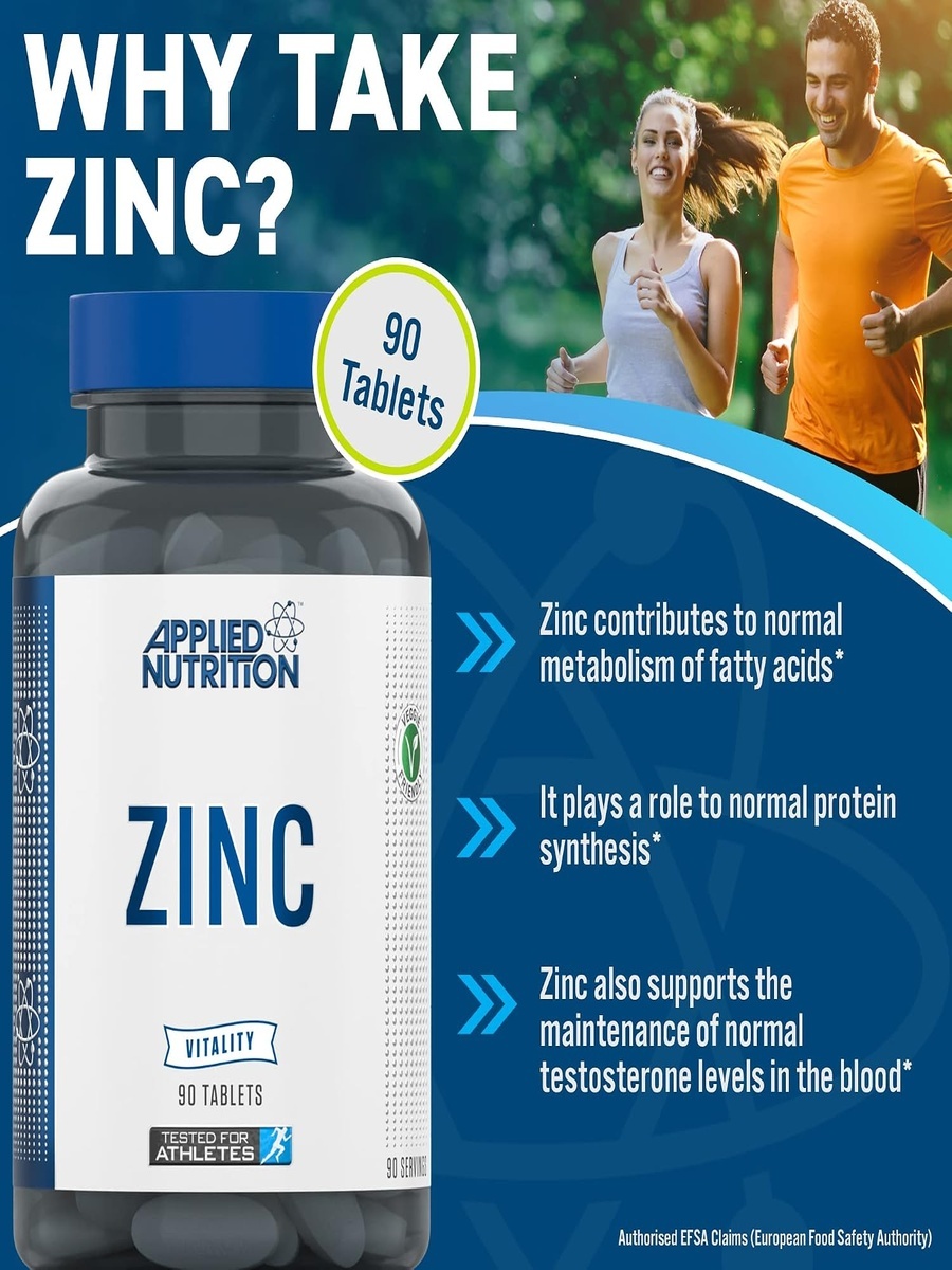 Zinc Essential Mineral With Vitamin C | Unflavored | Immune Support |  90 Tablets
