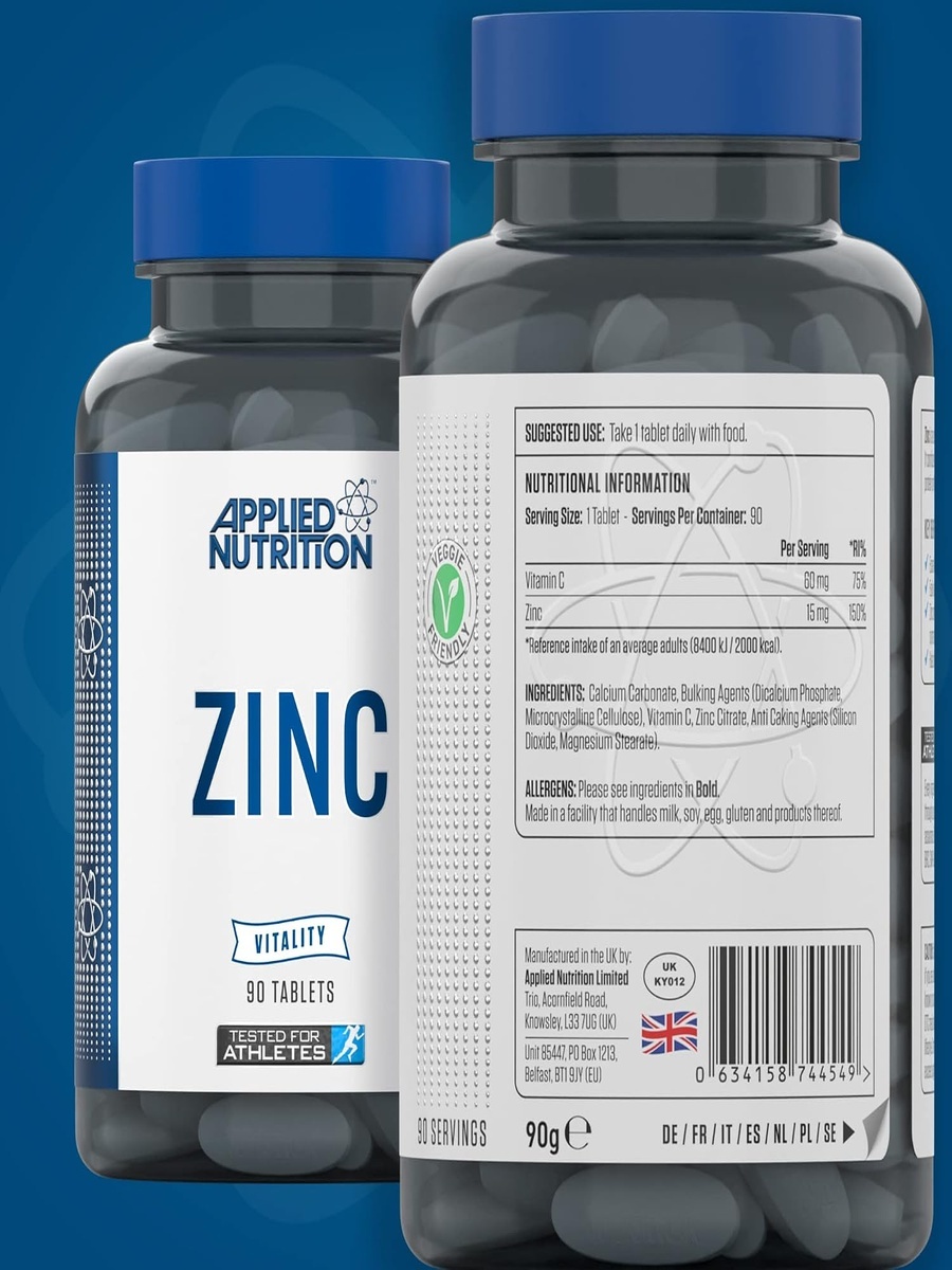 Zinc Essential Mineral With Vitamin C | Unflavored | Immune Support |  90 Tablets