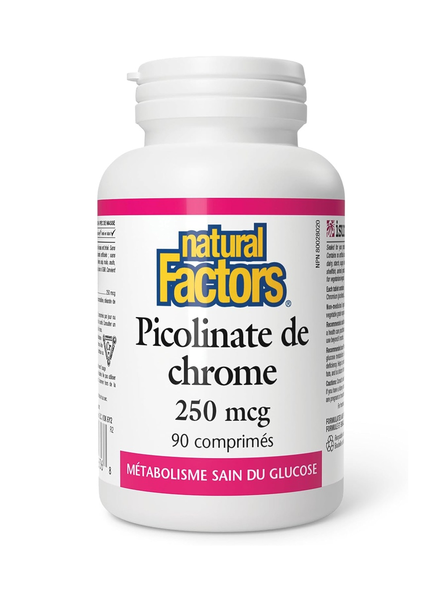 Chromium Picoline 250 mcg | Unflavored | Healthy Glucose Metabolism |  90 Tablets