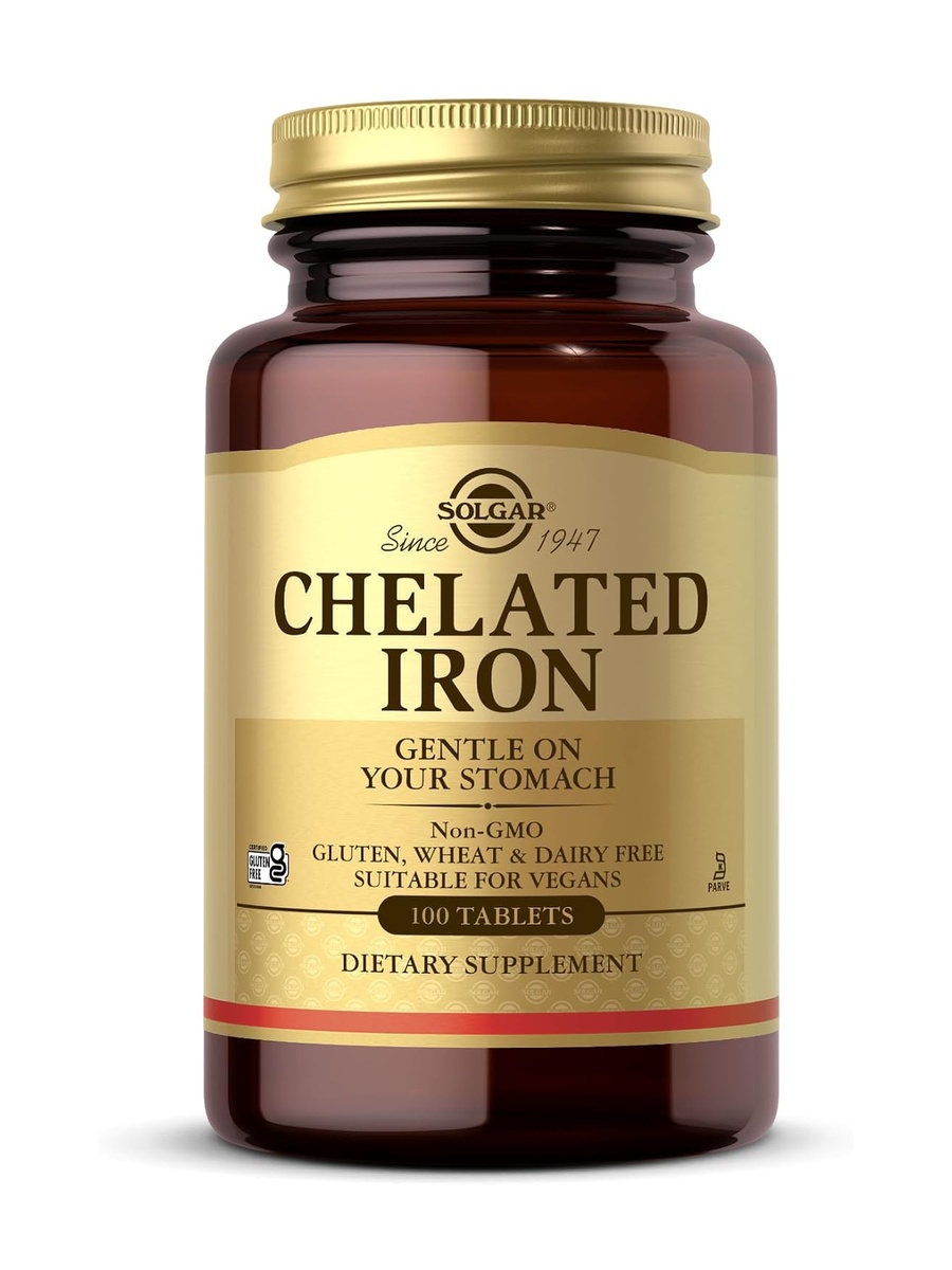 Chelated Iron | Unflavored | Cardiovascular Support | Magnesium |  100 Tablets