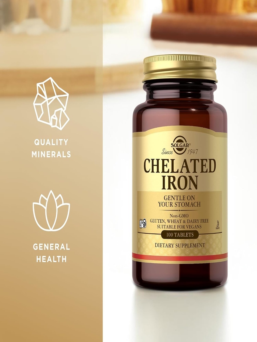 Chelated Iron | Unflavored | Cardiovascular Support | Magnesium |  100 Tablets