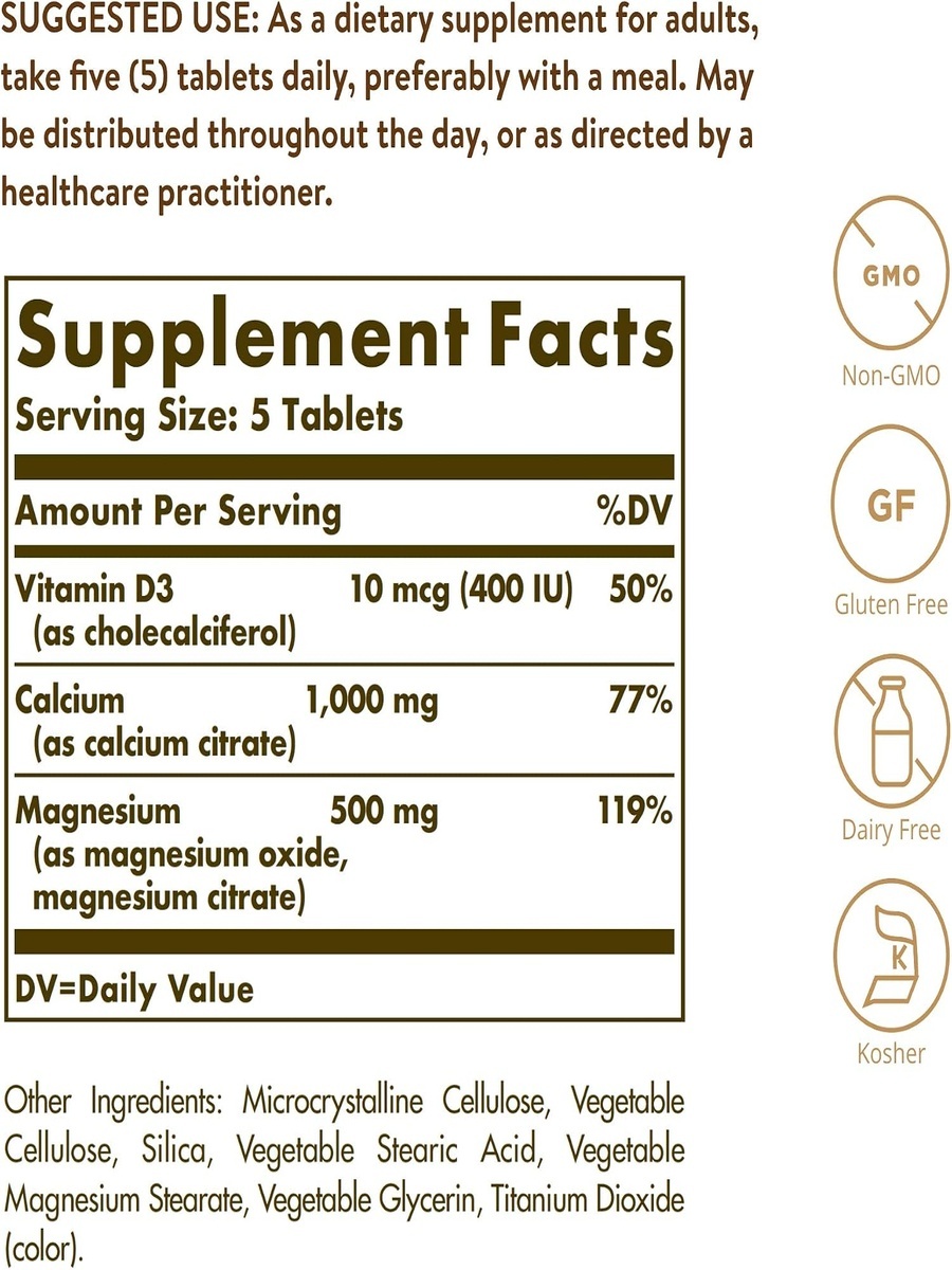 Calcium Magnesium With Vitamin D3 | Unflavored | bone health support | Calcium | 150 Tablets