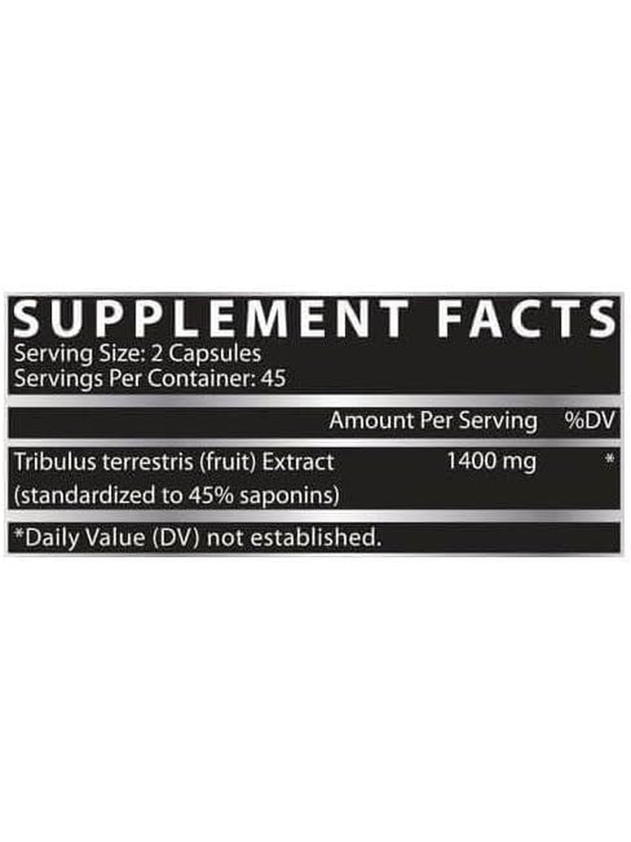 Tribulus 1400 | Unflavored | Natural Strength, Testosterone Support  | Tribulus |  90 Capsules