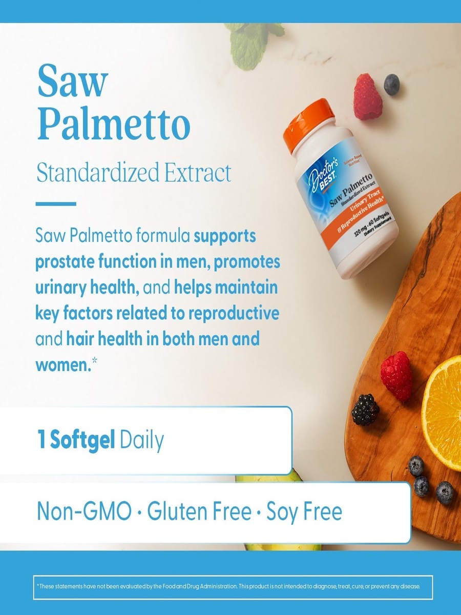 Saw Palmetto Extract 320 mg | Men’s Health & Prostate Health Support | Unflavored | 60 Capsules