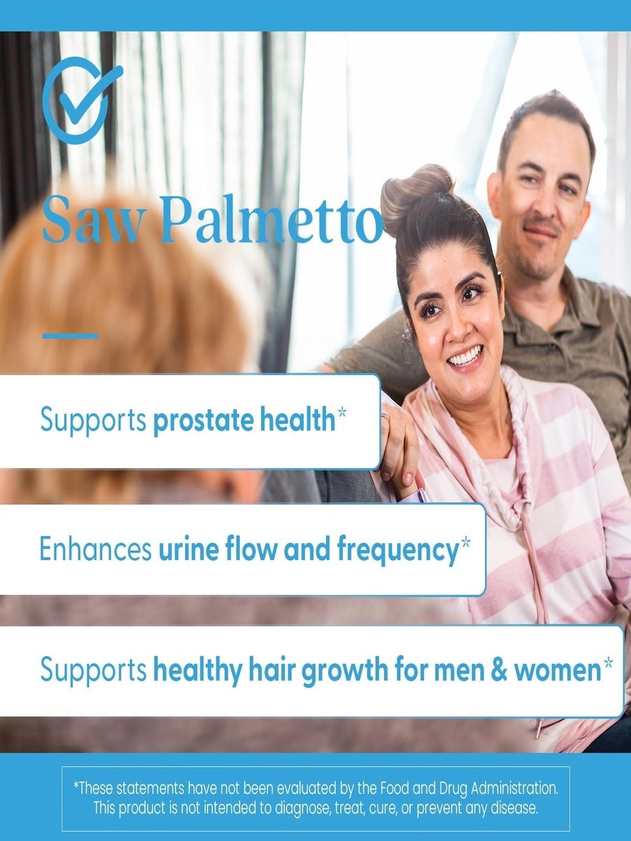 Saw Palmetto Extract 320 mg | Men’s Health & Prostate Health Support | Unflavored | 60 Capsules