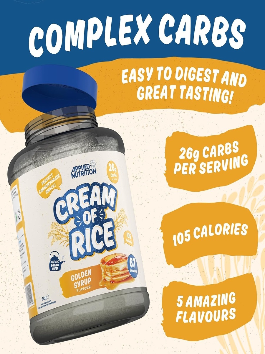 Cream of Rice | Golden Syrup, 2 kg | Digestive Health Support | 67 Servings
