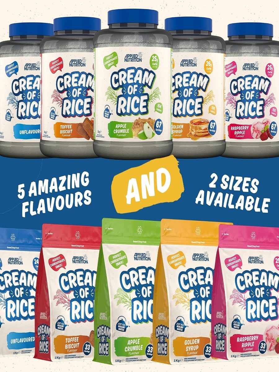 Cream of Rice | Golden Syrup, 2 kg | Digestive Health Support | 67 Servings