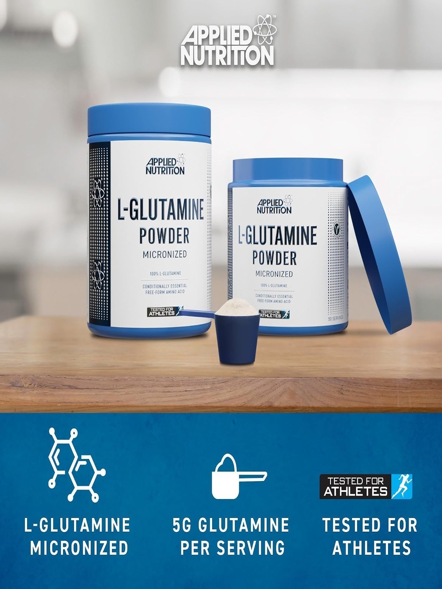 L Glutamine Powder | Unflavored, 250 g | Immune Support | L-Glutamine | 50 Servings