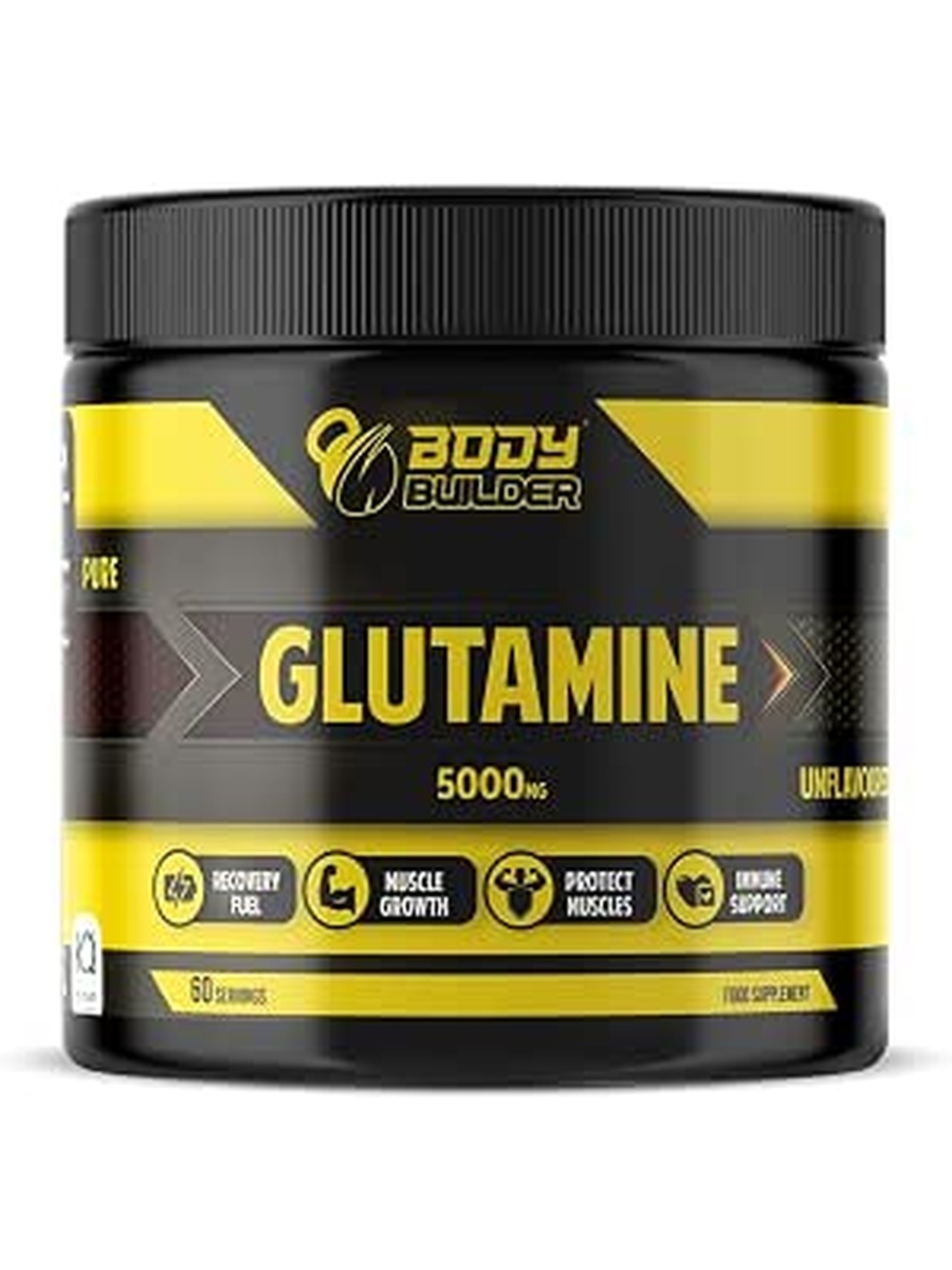 Glutamine 5000 mg Powder | Unflavored, 300 g | Exercise Recovery, Muscle Buildup | 60 Servings