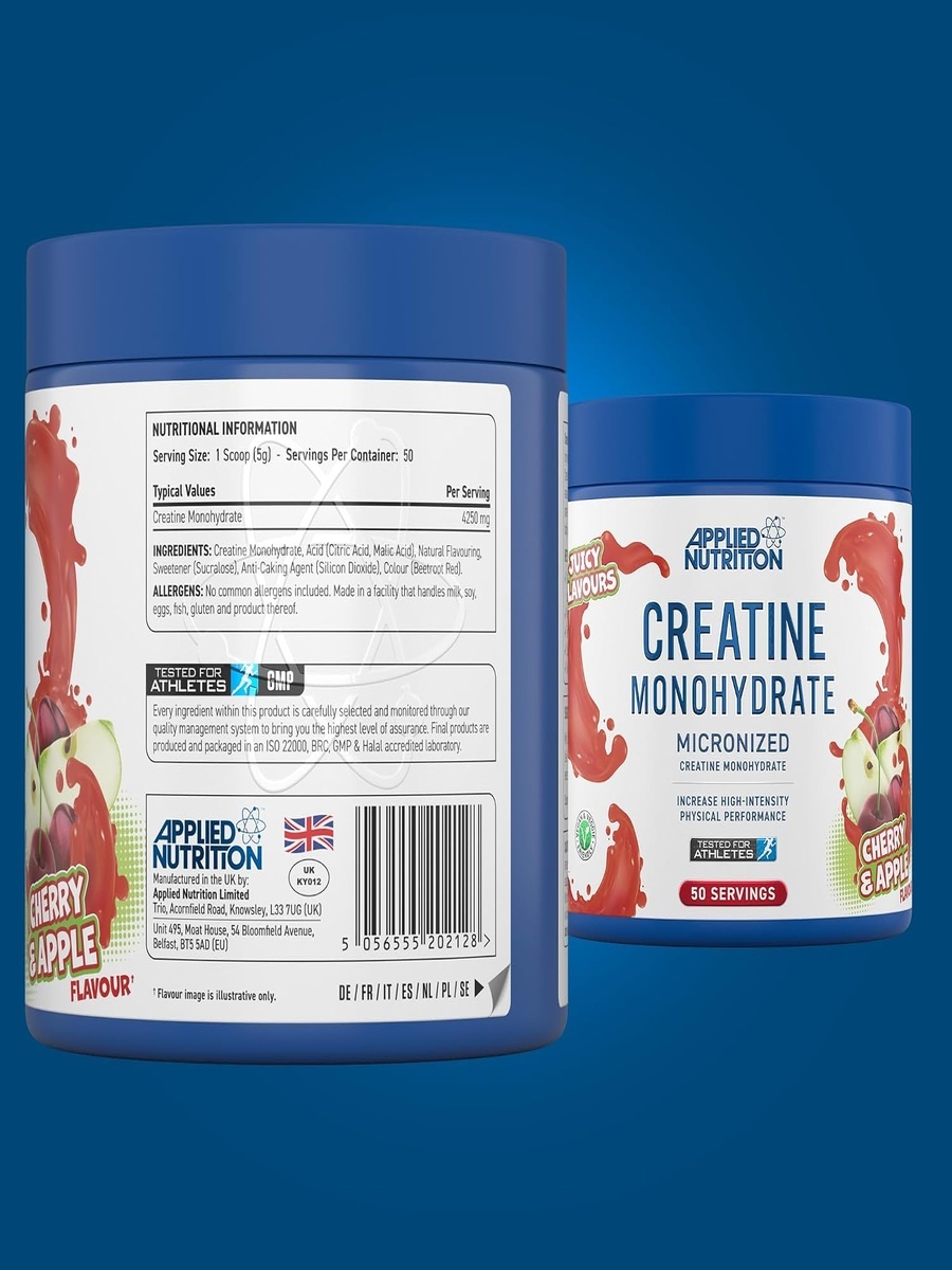 Creatine Flavoured | Cherry, 250 g | Bone and Joint Support | Creatine | 50 Servings