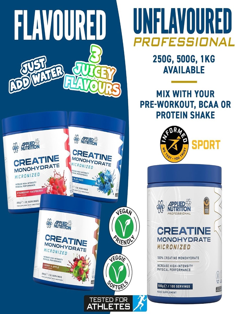 Creatine Flavoured | Cherry, 250 g | Bone and Joint Support | Creatine | 50 Servings