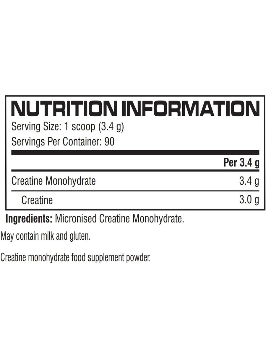 Cor-Performance Creatine Monohydrate Powder Micronized for Increased Absorption | Unflavored, 306 g | Muscle Growth | Creatine | 90 Servings