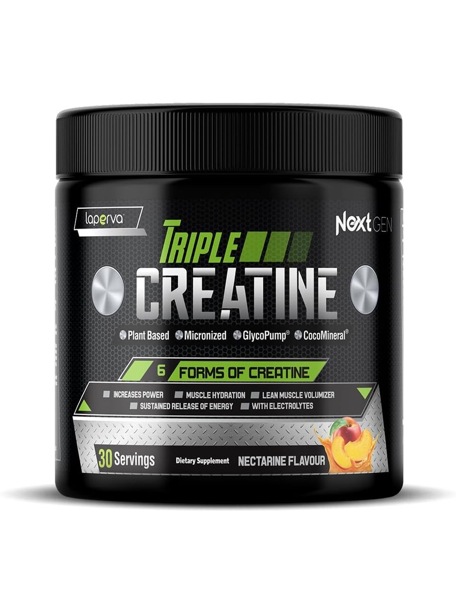 Triple Creatine | Nectarine | Muscle Growth | Creatine | 30 Servings