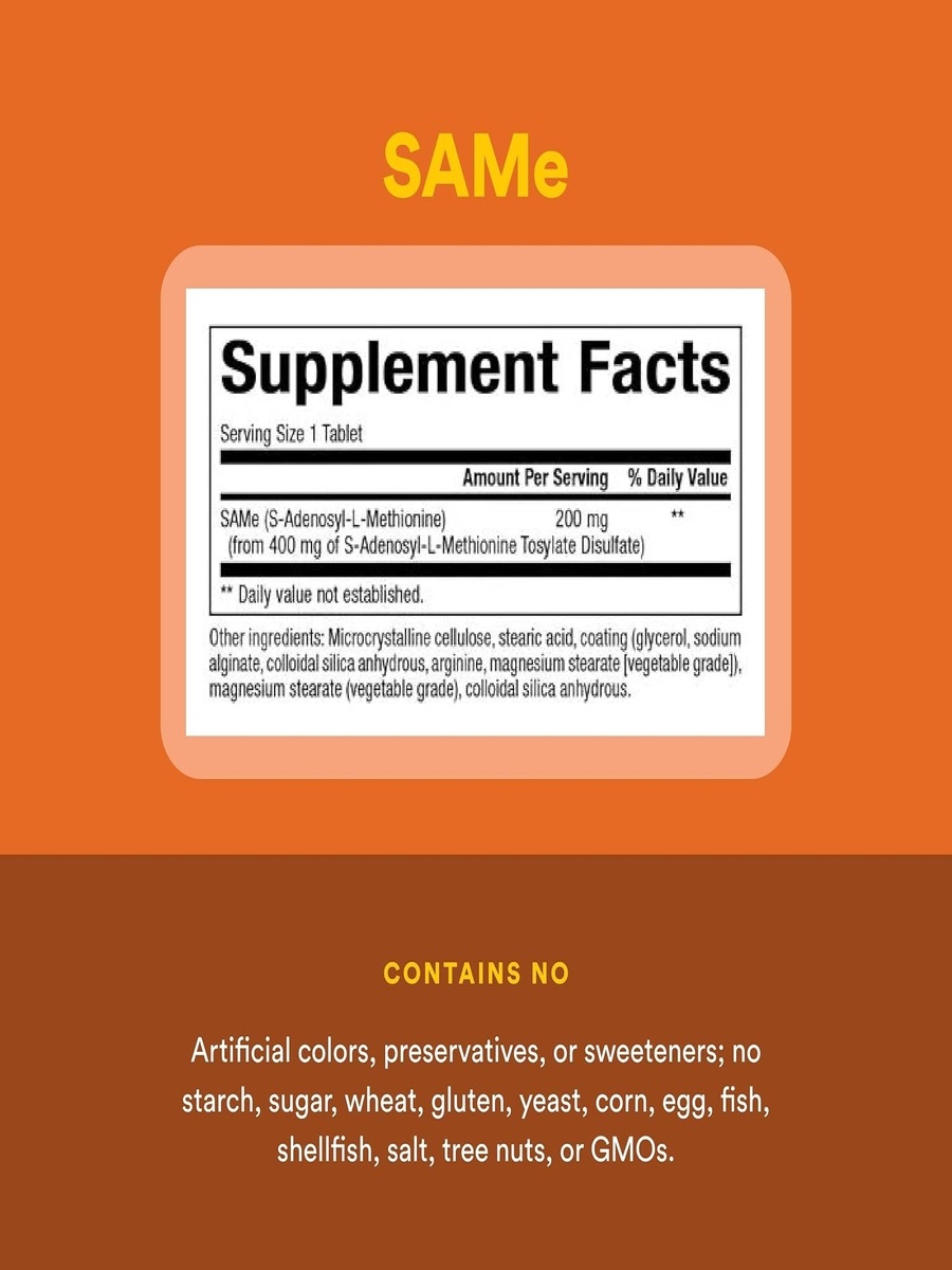 Same 200 Mg | Unflavored | Mood Support | L-Methionine |  30 Tablets