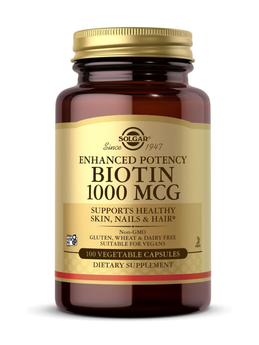 Biotin 1000 mcg | Unflavored | Metabolism Improvement | Sodium |  100 Capsules