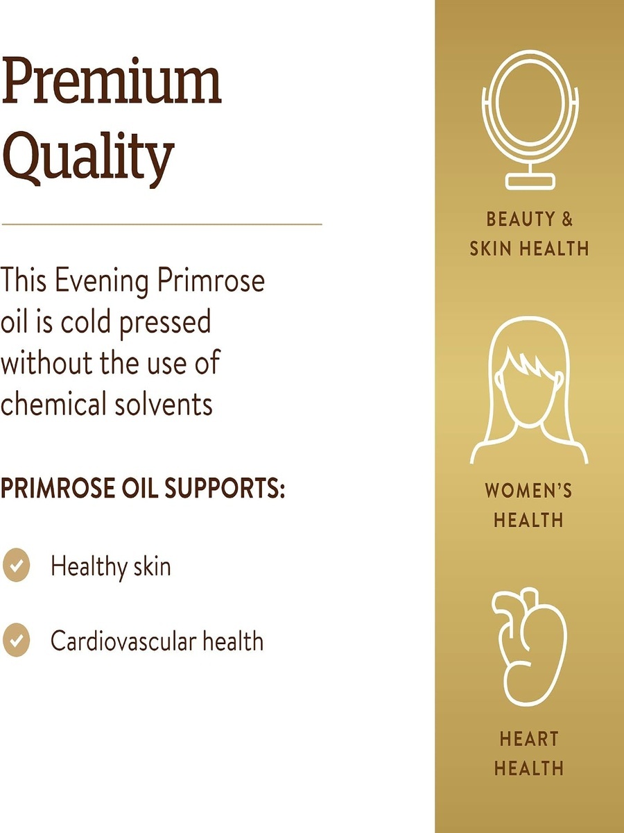 Evening Primrose Oil 1300 Mg | Metabolism | Evening Primrose |  60 Softgels