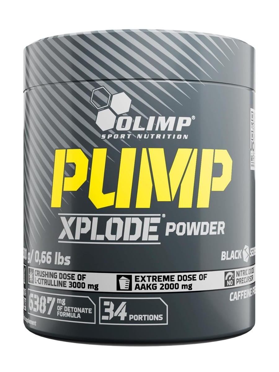 Pump Xplode Powder | Fruit Punch, 300 g | Nitric Oxide Precursor | Pre-Workout Powder | 34 Servings