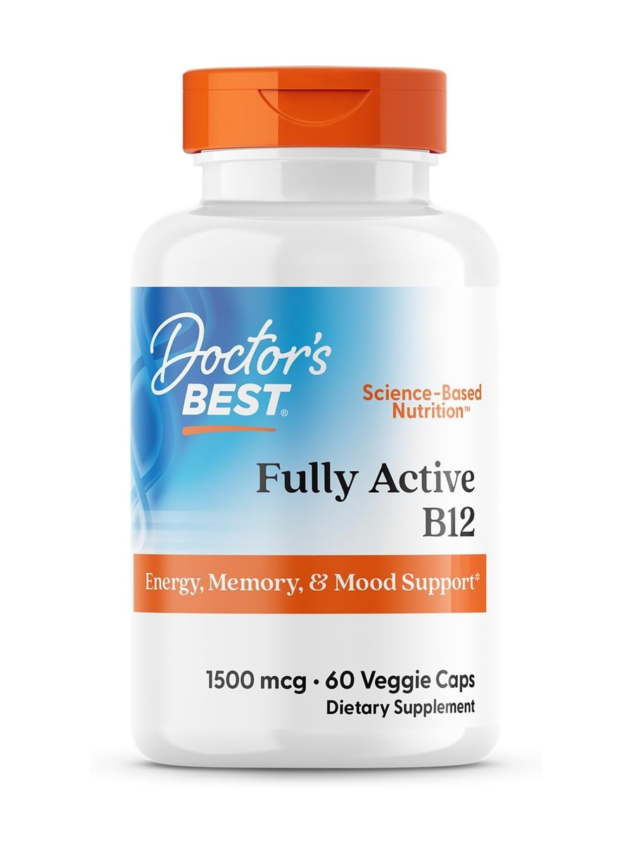 Fully Active Vitamin B12 1,500 mcg | Energy Metabolism & Nervous System Support | Vegetarian Capsules | 60 Veggie Caps
