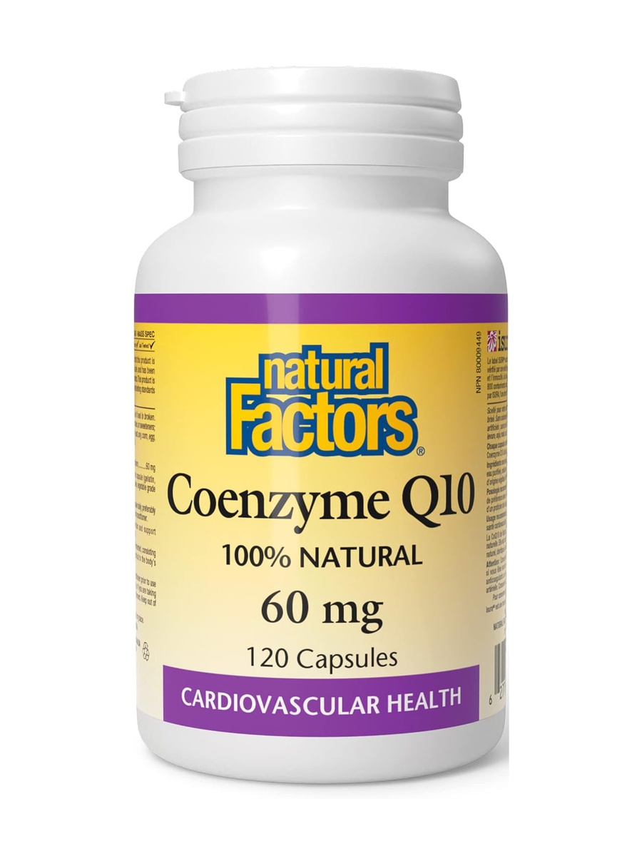 Coenzyme Q10 60 mg | Unflavored | Cardiovascular Health | Vitamin E |  10 Capsules