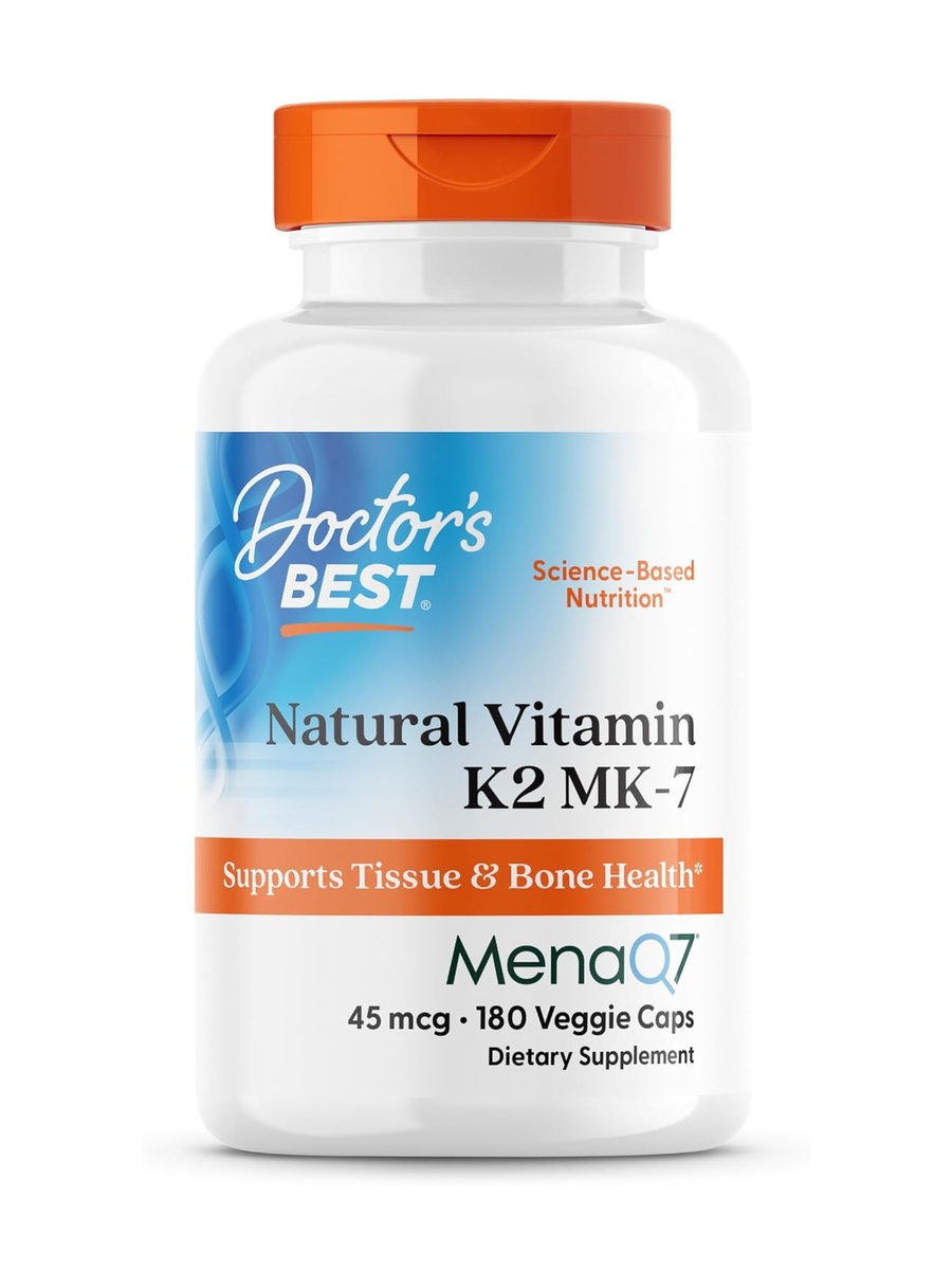 Natural Vitamin K2 MK-7 | Bone Health & Calcium Utilization Support | Cardiovascular Wellness | 180 Veggie Capsules