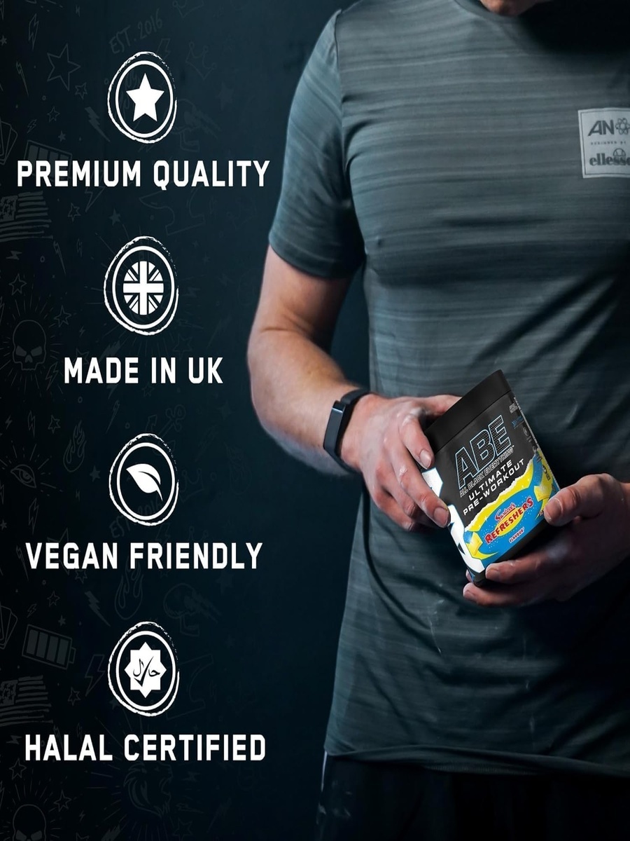 Abe Ultimate Pre-Workout | Candy Ice Blast, 315 g | Energy Management | Creatine | 30 Servings