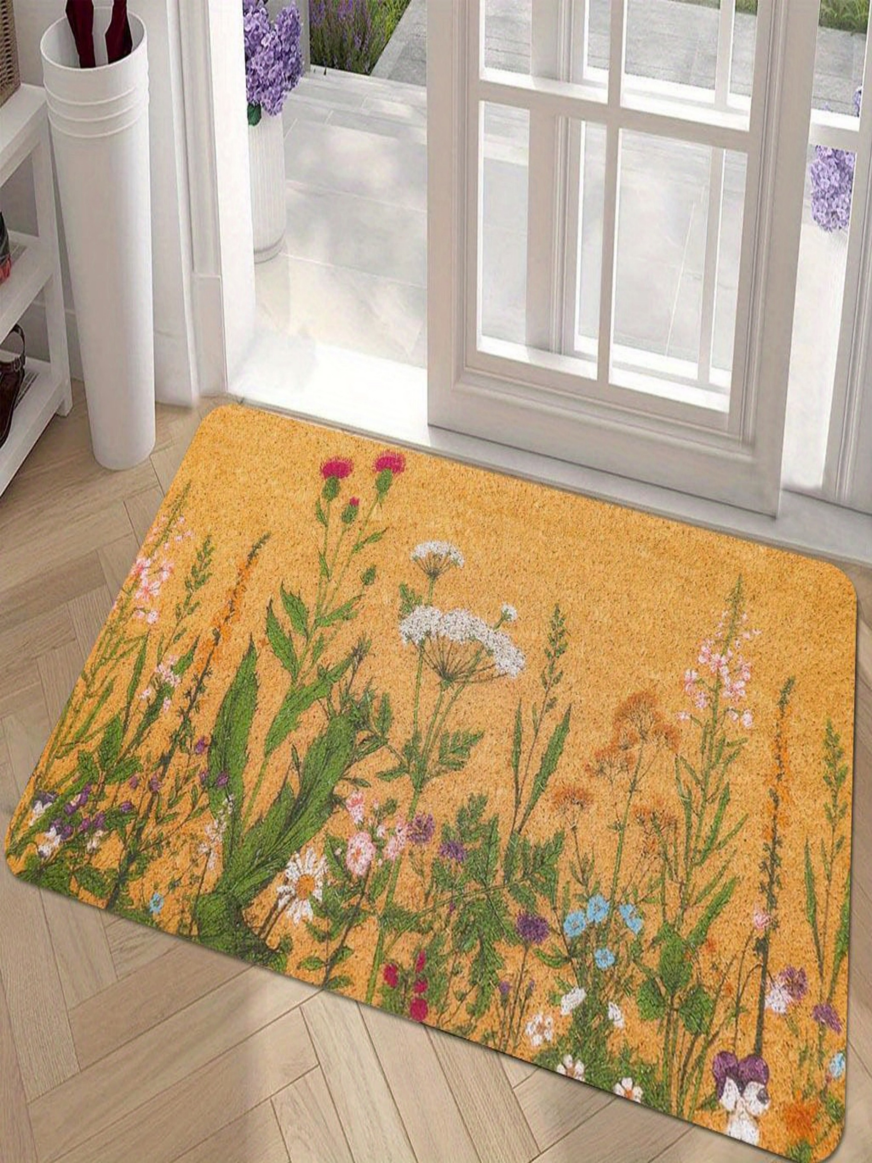Floral Wildflower Indoor Microfiber Doormat