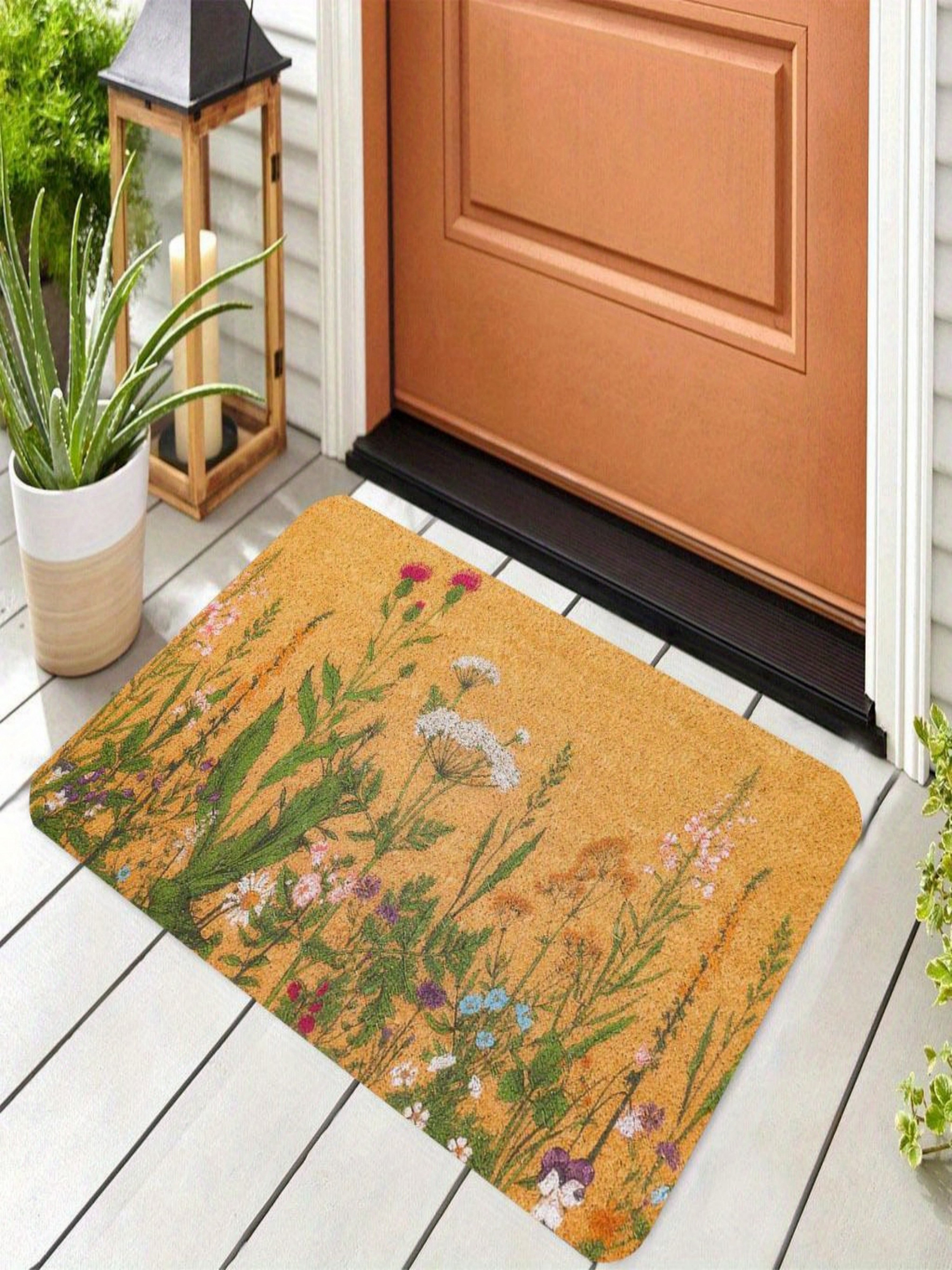 Floral Wildflower Indoor Microfiber Doormat
