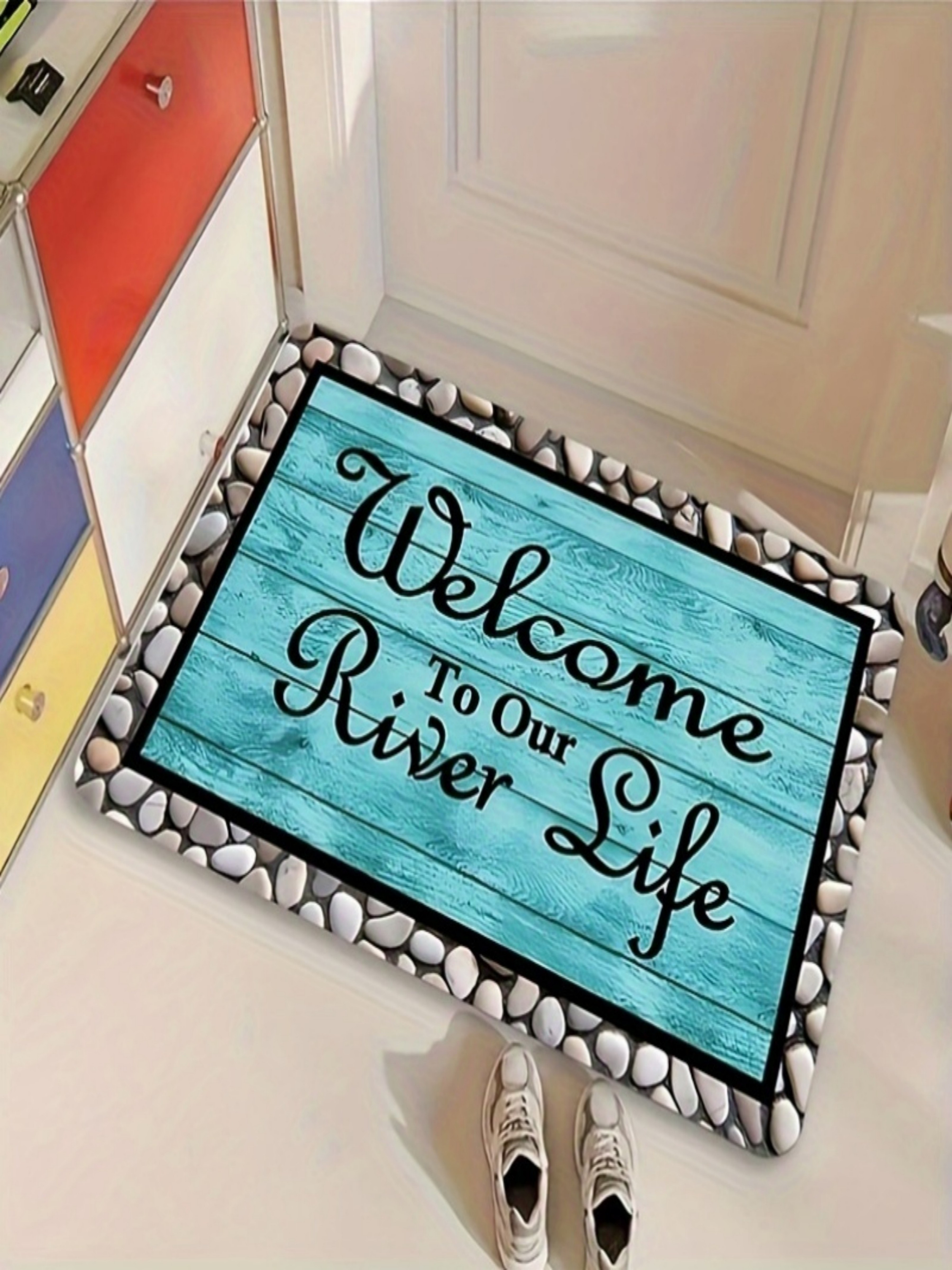 Welcome to Our River Life Microfiber Indoor Doormat