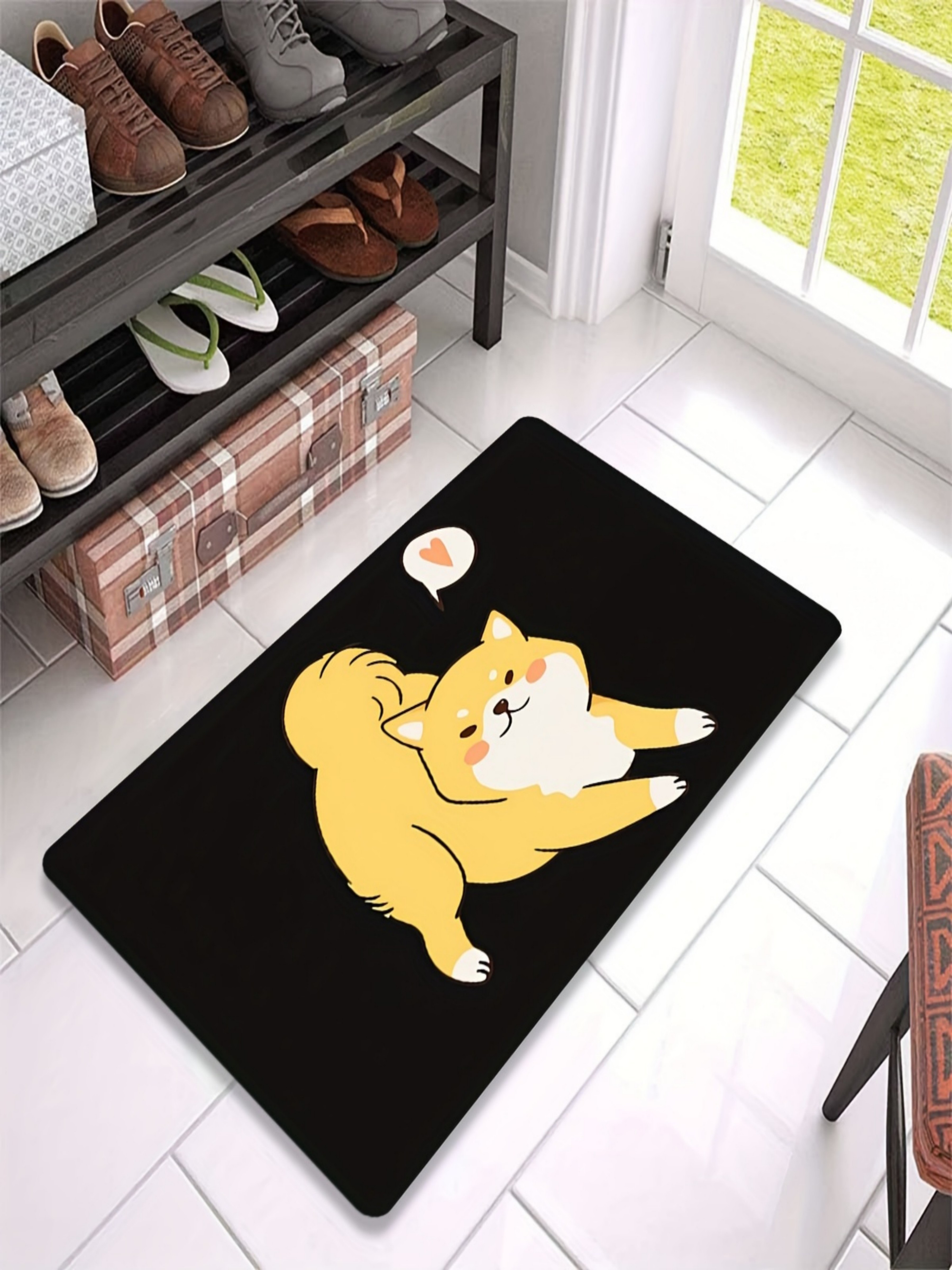 Shiba Inu Charm Indoor Door Mat