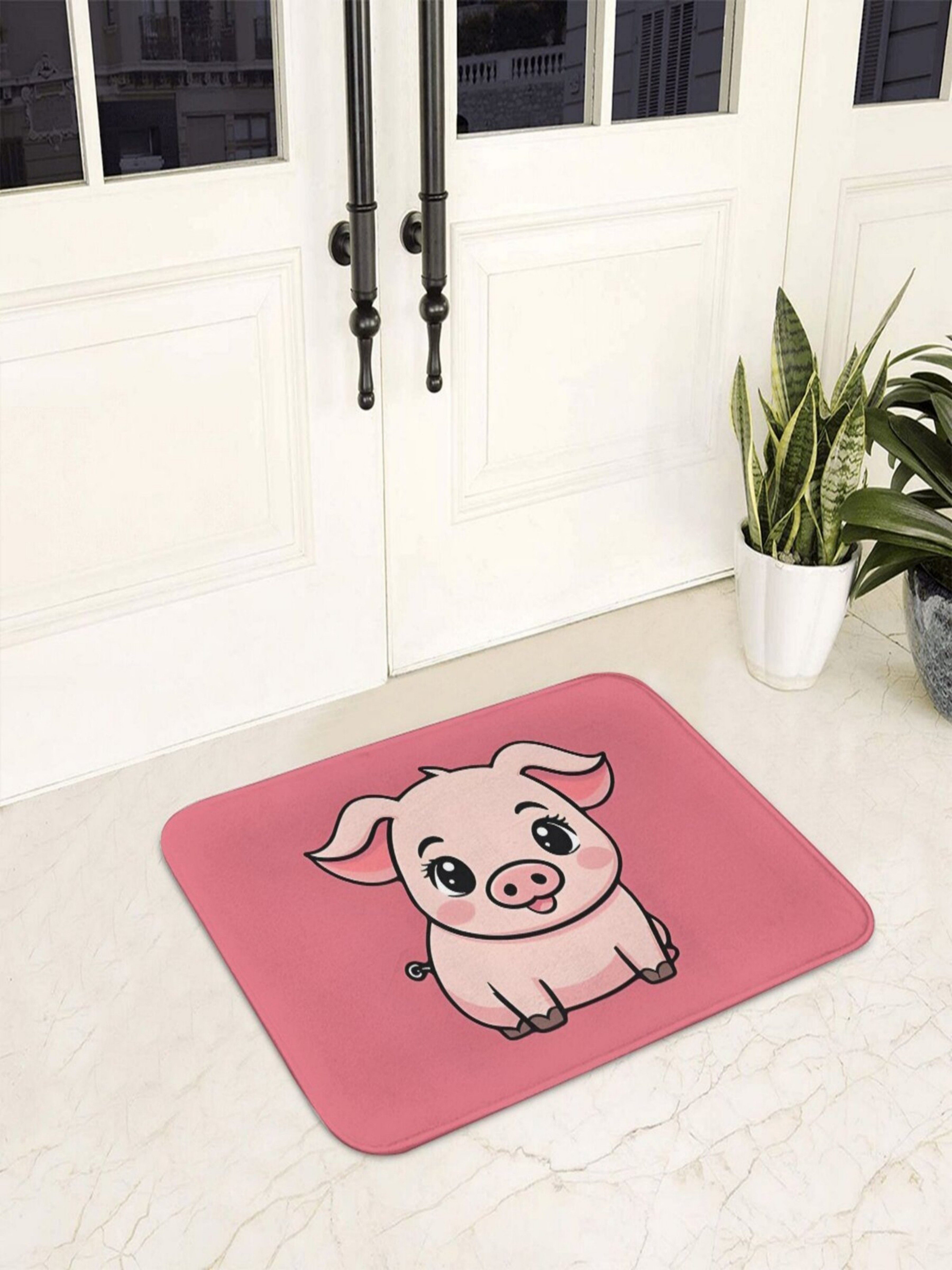 Pink Piggy Microfiber Indoor Doormat
