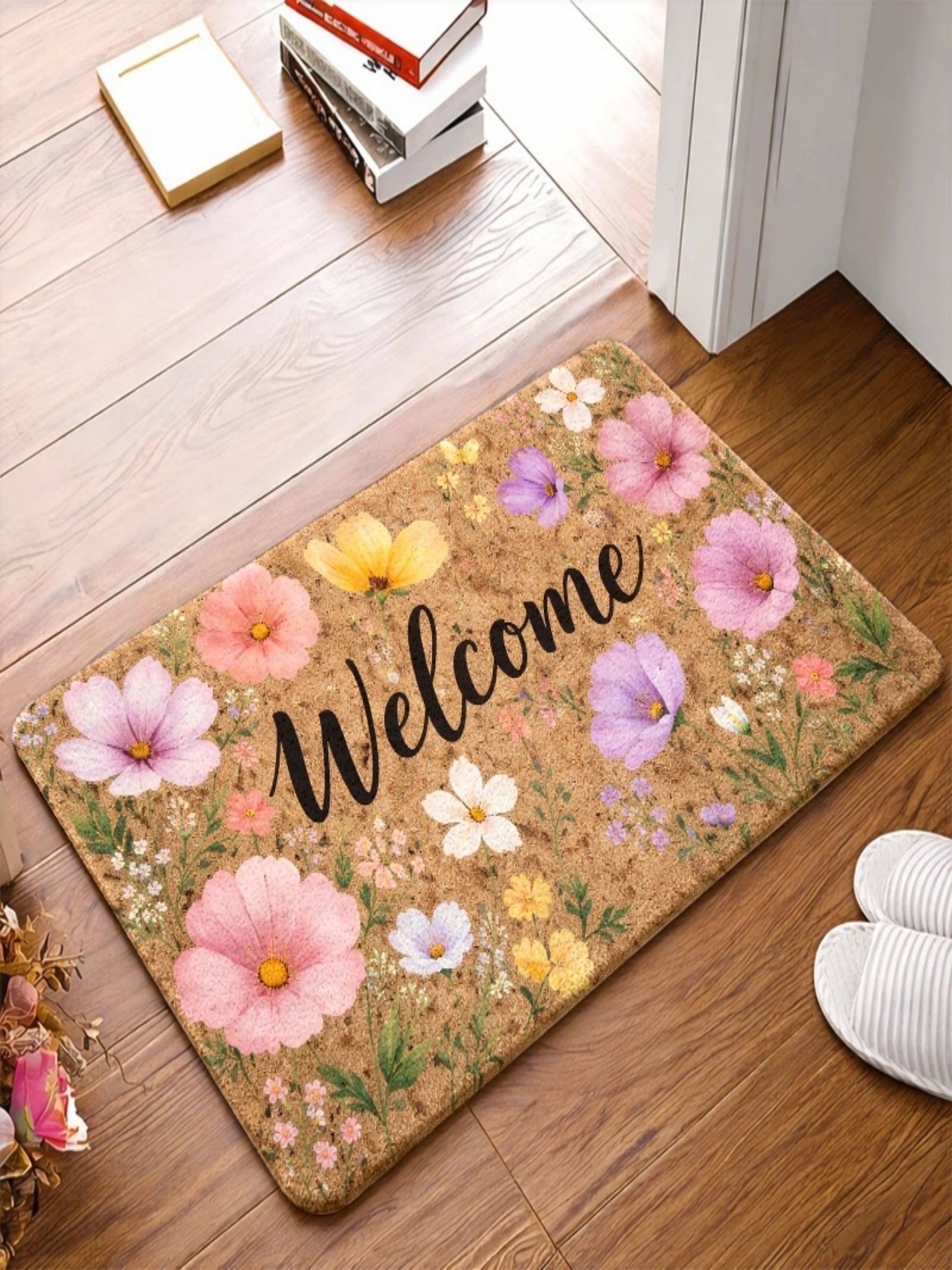 Floral Welcome Indoor Doormat