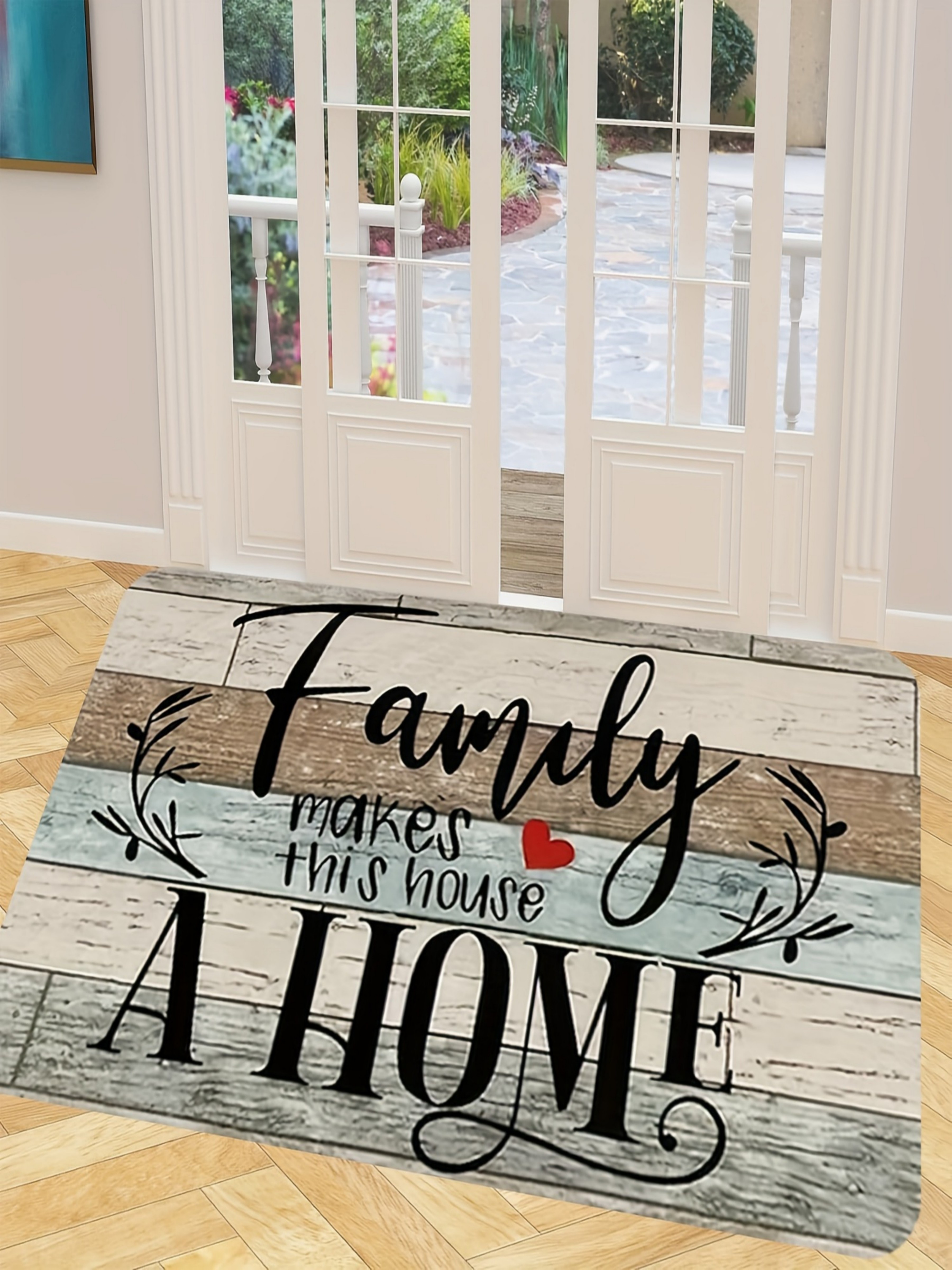Family Makes This House A Home Printed Microfiber Indoor Rug