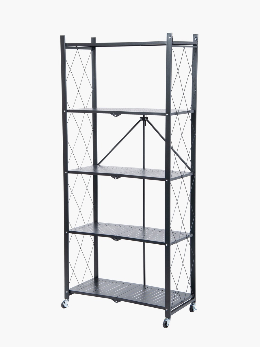 Oxford 5-Tier Foldable Storage Rack - 70x34x163 cm