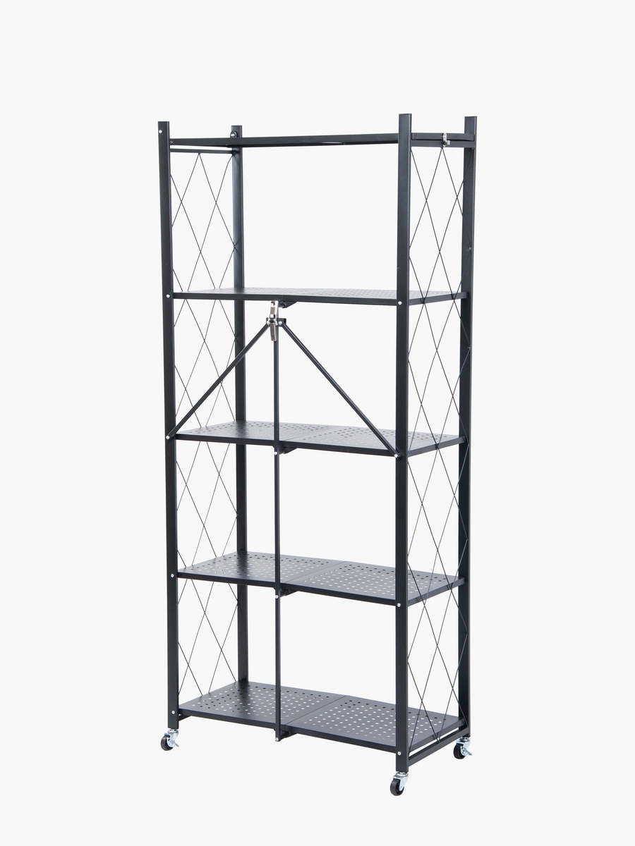 Oxford 5-Tier Foldable Storage Rack - 70x34x163 cm