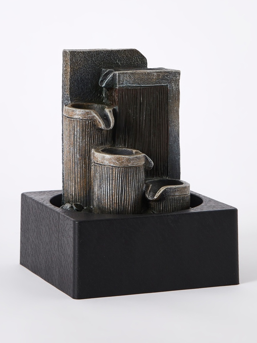 Amber Modern Fountain with 1 Yellow Light - 18x18x25 cm