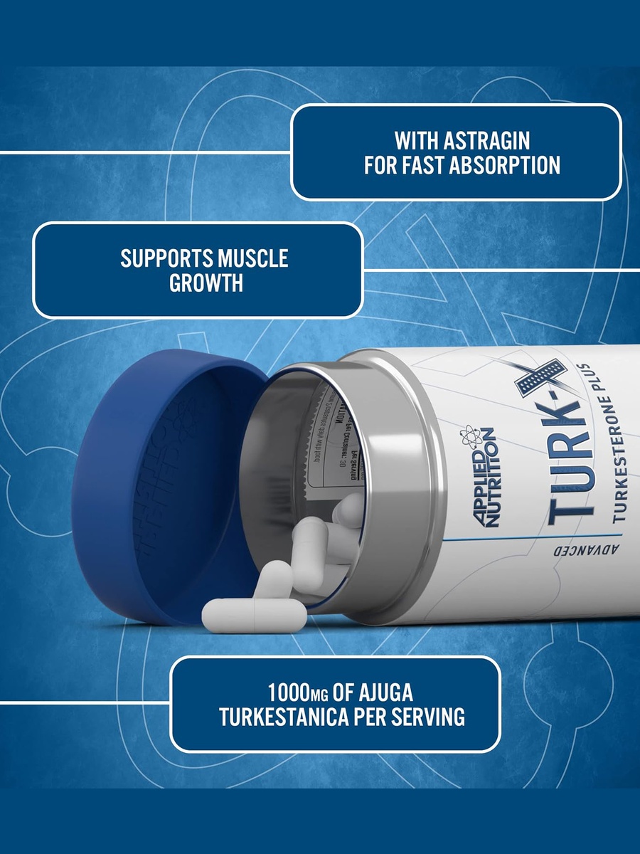 Turk-X Turkesterone Plus - Advanced Turkesterone 1000 Mg Per Serving, Muscle Building And Recovery Supplement, Male Strength Enhancer | Metabolic Health Support | Magnesium | 60 Capsules