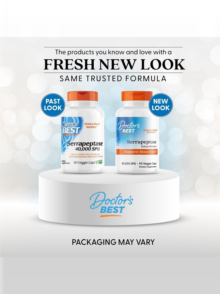 Doctors Best Serrapeptase | Immune Support | Collagen | 90 Capsules