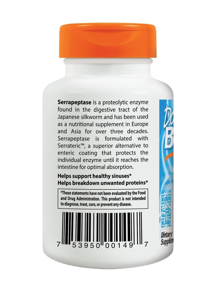 Doctors Best Serrapeptase | Immune Support | Collagen | 90 Capsules