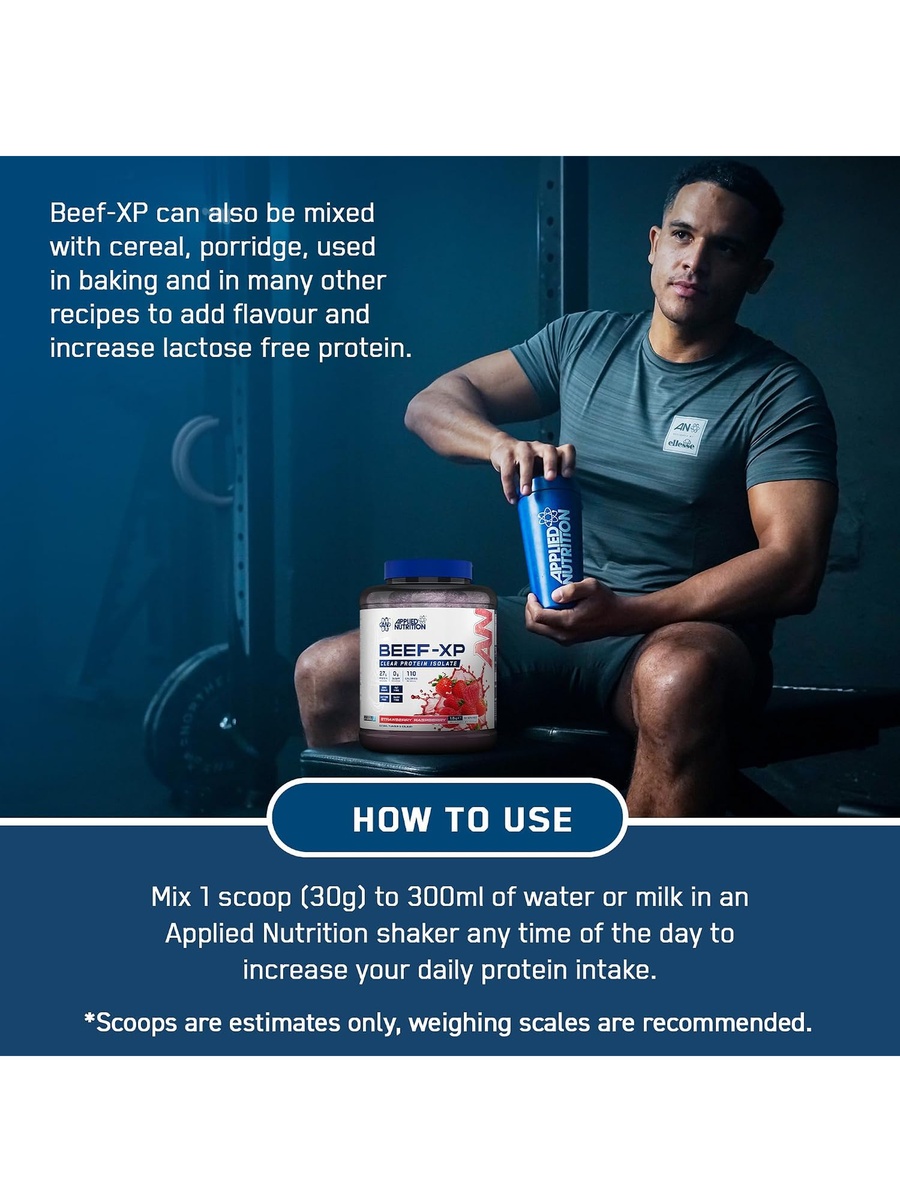 Beef-XP Clear Hydrolysed Protein Isolate Powder | Citrus Twist, 1.8 kg | Dairy Free,  Lactose Free, Zero Sugar | Lactation Support, Muscle Growth | 27 g Protein | 60 Servings
