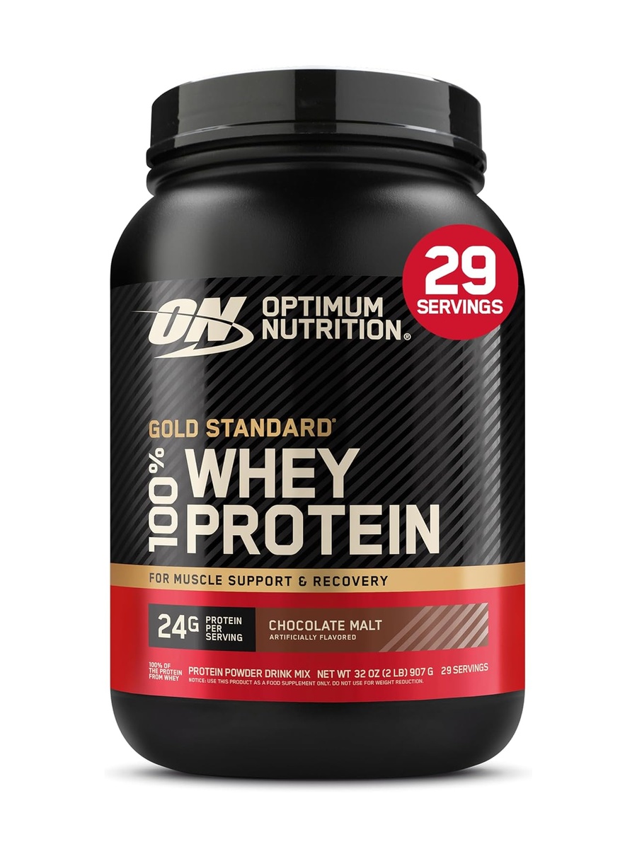 Gold Standard 100% Whey Protein Powder Primary Source Isolate, 24 Grams Of Protein For Muscle Support And Recovery -, 2 Lbs | Chocolate | Muscle Recovery Support | Whey Protein | 29 Servings