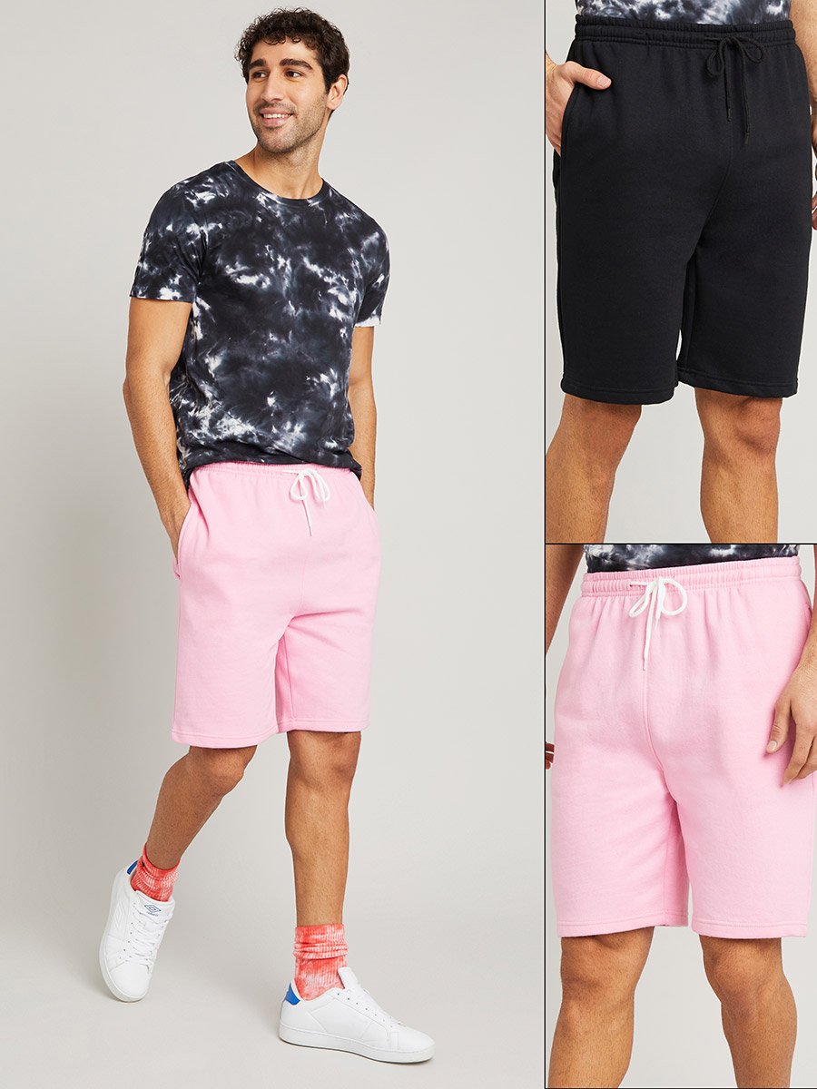 Pack of 2 - Solid Fleece Shorts
