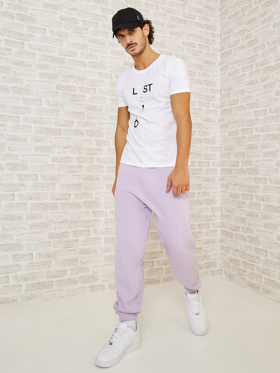 Pack of 2 - Slogan Print Regular Fit T-shirt